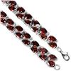 Image 3 : NATURAL AAA DARK ORANGE RED GARNET Bracelet