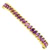 Image 1 : Natural Marquise 6x3mm Purple Amethyst Bracelet