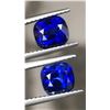 Image 3 : Natural Cushion Royal Blue Sapphire Pair 4.14 Cts