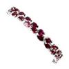 Image 1 : Natural  7x5mm Pink Raspberry Rhodolite Garnet Bracelet