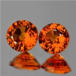 Natural  Mandarin Orange Spessartite Garnet Pair