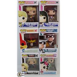 LOT OF 6 ASSORTED FUNKO POPS: ANIMATION