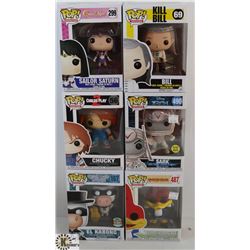 LOT OF 6 ASSORTED FUNKO POPS: MOVIE &