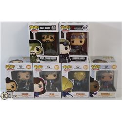 LOT OF 6 ASSORTED FUNKO POPS: GAMES VARIETY PACK.