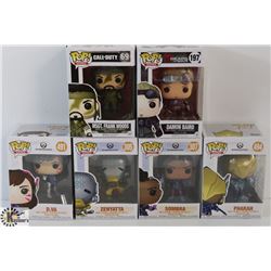 LOT OF 6 ASSORTED FUNKO POPS: GAMES VARIETY PACK.