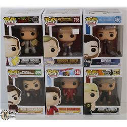 LOT OF 6 ASSORTED FUNKO POPS: TV VARIETY PACK.