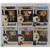 Image 1 : LOT OF 6 ASSORTED FUNKO POPS: TV VARIETY PACK.