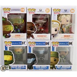 LOT OF 6 ASSORTED FUNKO POPS: HALO &