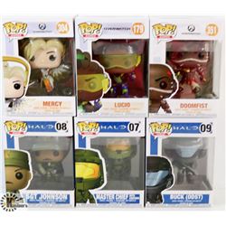 LOT OF 6 ASSORTED FUNKO POPS: HALO &