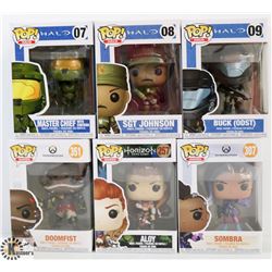 LOT OF 6 ASSORTED FUNKO POPS: HALO &