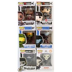 LOT OF 6 ASSORTED FUNKO POPS: GAMES VARIETY PACK.