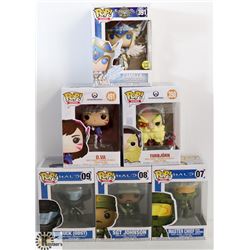 LOT OF 6 ASSORTED FUNKO POPS: HALO &