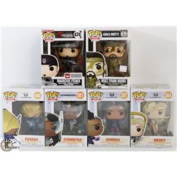 LOT OF 6 ASSORTED FUNKO POPS: GAMES VARIETY