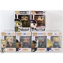 LOT OF 6 ASSORTED FUNKO POPS: GAMES VARIETY