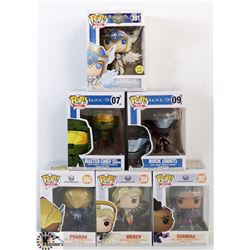 LOT OF 6 ASSORTED FUNKO POPS: OVERWATCH &