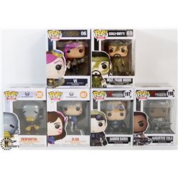 LOT OF 6 ASSORTED FUNKO POPS: GAMES VARIETY