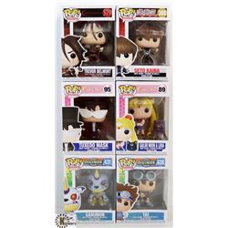 LOT OF 6 ASSORTED FUNKO POPS: ANIMATION VARIETY