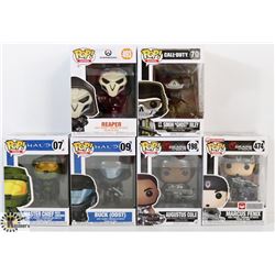 LOT OF 6 ASSORTED FUNKO POPS: GAMES VARIETY PACK.
