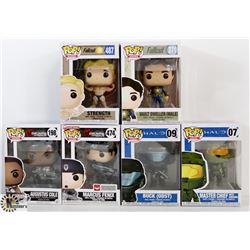 LOT OF 6 ASSORTED FUNKO POPS: GAMES VARIETY PACK.