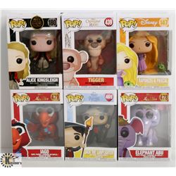 LOT OF 6 ASSORTED FUNKO POPS: DISNEY VARIETY