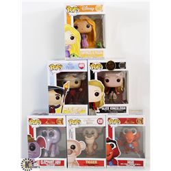 LOT OF 6 ASSORTED FUNKO POPS: DISNEY VARIETY