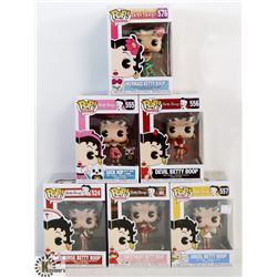 LOT OF 6 ASSORTED FUNKO POPS: BETTY BOOP