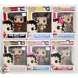 LOT OF 6 ASSORTED FUNKO POPS: BETTY BOOP