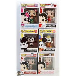 LOT OF 6 ASSORTED FUNKO POPS: MICKEY 90 YRS &