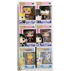 LOT OF 6 ASSORTED FUNKO POPS: SAILOR MOON &