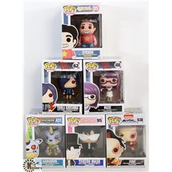 LOT OF 6 ASSORTED FUNKO POPS: ANIMATION VARIETY