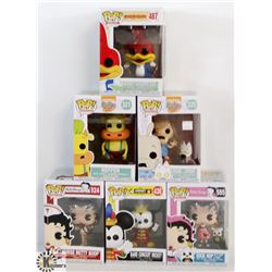 LOT OF 6 ASSORTED FUNKO POPS: ANIMATION &