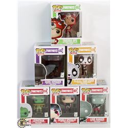 LOT OF 6 ASSORTED FUNKO POPS: FORTNITE VARIETY