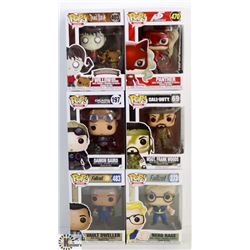 LOT OF 6 ASSORTED FUNKO POPS: GAMES VARIETY