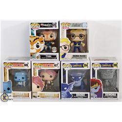 LOT OF 6 ASSORTED FUNKO POPS: MIXED VARIETY