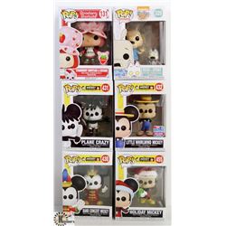 LOT OF 6 ASSORTED FUNKO POPS: MICKEY 90 YRS