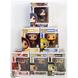 LOT OF 6 ASSORTED FUNKO POPS: GAMES &