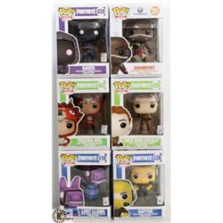 LOT OF 6 ASSORTED FUNKO POPS: FORTNITE &