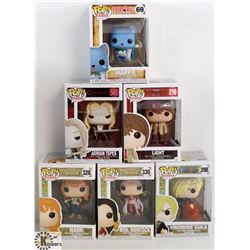 LOT OF 6 ASSORTED FUNKO POPS:ANIMATION VARIETY