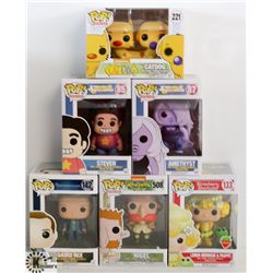LOT OF 6 ASSORTED FUNKO POPS: MIXED VARIETY