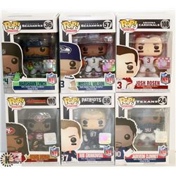 LOT OF 6 ASSORTED FUNKO POPS: FOOTBALL VARIETY