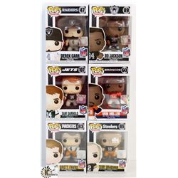 LOT OF 6 ASSORTED FUNKO POPS: FOOTBALL VARIETY
