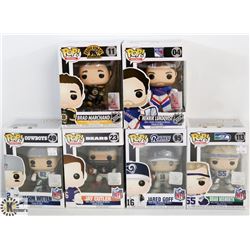 LOT OF 6 ASSORTED FUNKO POPS: FOOTBALL & NHL