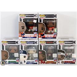 LOT OF 6 ASSORTED FUNKO POPS: FOOTBALL VARIETY