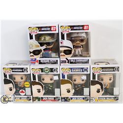 LOT OF 6 ASSORTED FUNKO POPS: NHL & NASCAR