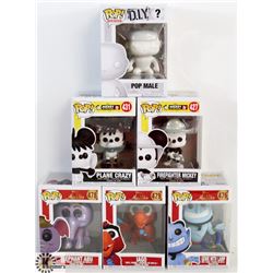 LOT OF 6 ASSORTED FUNKO POPS: DISNEY & CUSTOM