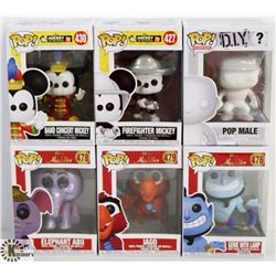 LOT OF 6 ASSORTED FUNKO POPS: DISNEY