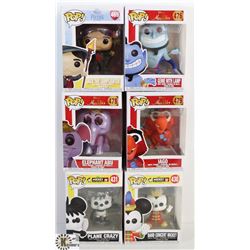 LOT OF 6 ASSORTED FUNKO POPS: DISNEY