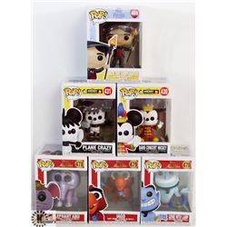 LOT OF 6 ASSORTED FUNKO POPS: DISNEY