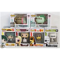LOT OF 6 ASSORTED FUNKO POPS: MIXED VARIETY PACK.