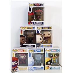 LOT OF 6 ASSORTED FUNKO POPS: MARVEL VARIETY